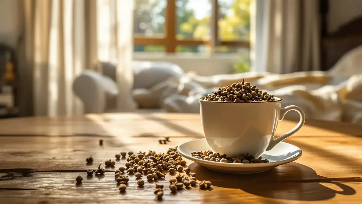 Hoe een handvol kruidnagels in een kopje het hele huis tegen muggen beschermt. Eindelijk kan ik rustig slapen met het raam open.